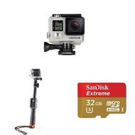 GoPro HERO4 SILVER w/ Selfie Stick and Memory Card