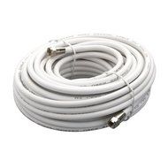 50 ft Tectron White Coaxial Cable - 75 ohm RG59U with Gold Plated Connectors