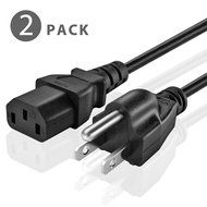 TNP Universal Power Cord (6 Feet) - NEMA 5-15P to IEC320C13 Power Cable Wire Connector Socket Plug Jack - Black N4