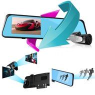 HD 4.3 1080p Dual Lens Video Recorder Dash Cam Rearview Mirror Car Camera DVR from DDLBiz N5
