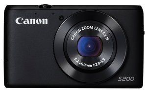 PSS200 5 times zoom (Black) F value of 2.0 wide-angle 24mm optical digital camera Canon PowerShot S200 (BK) -... N6