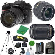 ZeeTech Ultimate Bundle for D7200 DSLR Body, 18-55mm VR Lens, 55-200mm f4-5.6G VR Nikkor, Tripod, 6pc Cleaning...