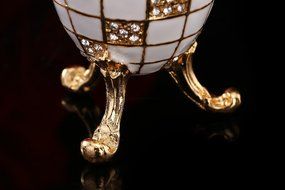 Beautiful europe style Faberge egg party decoration Desktop Ornaments Pewter alloy N3