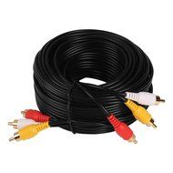 30FT/10M RCA M/Mx3 Audio/Video Cable Gold Plated - Audio Video RCA Stereo Cable 30FT
