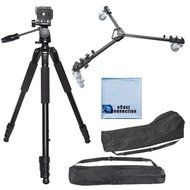 80 Inch Elite Series Full Size Camcorder Tripod + Elite Series Professional Universal Tripod Dolly w/ One Step... N2