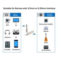eBoot Headphone Adapter 6.35 mm (1/ 4 Inch) Male to 3.5 mm Female Stereo Adapter Plus 3.5 mm Stereo Male to 6.35... N7