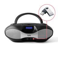 Tyler Portable Sport Stereo MP3/CD Boombox Player TAU104-BK with USB Charging Port for Phones and Tablets, USB... N5