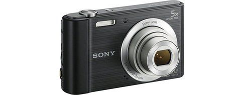 Sony DSCW800 Compact Digital Camera - Black (20.1 MP, 5x Optical Zoom) N5