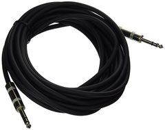 Seismic Audio - SATRX-25Black - 25 Foot Black 1/4" TRS Patch Cable - Balanced Cord - Effects