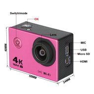 ZD App Wifi Sport Camera For Diving,Skiing,Cycling Camcorders HD1080P 60fps,Mountable Helmet/Bike Camera,With... N6