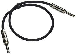 Seismic Audio - SASTSX-2 - 2 Foot TS 1/4" Guitar, Instrument, or Patch Cable Black