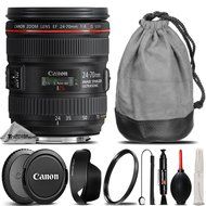 Canon EF 24-70mm f/4L IS USM Lens + UV Filter + Lens Cap Holder + Cleaning Brush + Air Cleaner + Cleaning Kit...