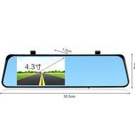 HD 4.3 1080p Dual Lens Video Recorder Dash Cam Rearview Mirror Car Camera DVR from DDLBiz N9