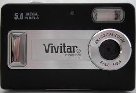 Vivitar ViviCam 5188 5MP CMOS, 8x Digital Zoom, 2" LCD Digital Camera (Black) N2