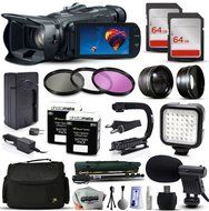 Canon VIXIA HF G30 HFG30 HD Camcorder Video Camera + 128GB Memory + Travel Charger + 3 Filters + 2 Batteries +...
