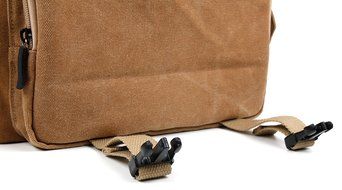 DURAGADGET Bolso Canvas Marr&oacute;n Para C&aacute;maras DSLR / SLR / Bridge / CSC - Con Bandolera Ajustable Y Numerosos Compartimentos N3