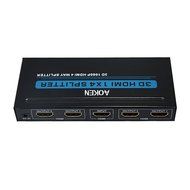 Aoken 1x8 8 Ports HDMI Powered Splitter for Full HD 1080P &amp; 3D Support (One Input To Eight Outputs) N14