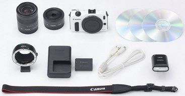 Canon EOS M (White) and EF-M 22mm STM Lens and EF-M18-55mm IS STM Lens N10