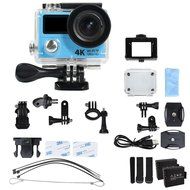 Action Camera H3 Ultra 4K HD 2.0" Dual Screen Waterproof 170D Lens go - pro Style Wifi Sport Cam(Blue) N4