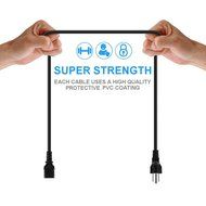 3 Pack - 3ft High Performance Premium Power Supply Cable NEMA5-15P to IEC C13 - Universal Connection Supports... N15