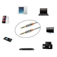 aLLreLi&reg; 3.3ft 3.5mm Male to Male Stereo Audio AUX Cable Black for Headphones, iPods, iPhones, iPads, Smartphones... N18