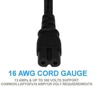 3 Pack - 3ft High Performance Premium Power Supply Cable NEMA5-15P to IEC C13 - Universal Connection Supports... N18