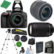 Nikon D3300 - International Version (No Warranty), 18-55mm f/3.5-5.6 DX VR, Nikon 70-300mm f/4-5.6G Nikkor, Tripod...