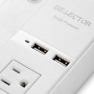 ISELECTOR Surge Protector 4320J 5-Outlet Individual Switch Power Strip with 3.4A 2-Port USB Charging Station N5
