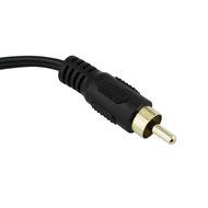 Ocr TM 2 Pcs Male to 2 Female RCA Speaker Splitter Cable Adapter Blue 12"