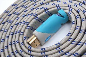 Aurum Flat Series - Flat HDMI Cable with Ethernet (12 FT) - Supports 3D &amp; Audio Return Channel [Latest Version... N5
