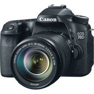 Canon EOS 70D Digital SLR Camera &amp; EF-S 18-135mm IS STM Lens with 70-300mm Di Lens + 64GB Card + Battery + Case... N3