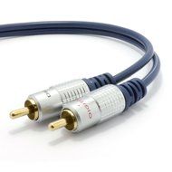 kenable Pure OFC HQ 2 x RCA Phono Plugs to Plugs Stereo Audio Cable Gold 1m (~3 feet) N3