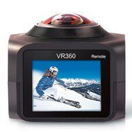 SEREE S2-BK Ultra HD 4K 360 Degree Action Waterproof Panoramic Sport DV Camera Multi-mode WIFI VR Camera &hellip; (Black) N5