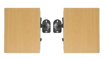 VonHaus Black Universal Wall Mount Speaker Brackets x 2 N2