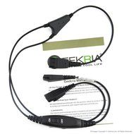 Jabra Headset Splitter Cable / Audio Cable / Training Cable / Cord with Observer Receive-Only and 2 Quick-Disconnects N3