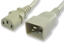 Lynn Electronics C13C2015AGY-4F 15-Amp/250-volt 4-Feet Power Cord IEC 60320 C13 to IEC 60320 C20, Gray