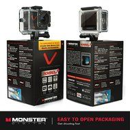 Monster Vision 360 Camera 1080p 60 fps Action Camera, 16GB MicroSD included, Ultra Wide Angle, WiFi Enabled [CAMVI... N33