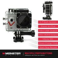 Monster Vision 360 Camera 1080p 60 fps Action Camera, 16GB MicroSD included, Ultra Wide Angle, WiFi Enabled [CAMVI... N34