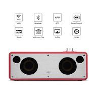GGMM M3 Retro Wi-Fi/Bluetooth Stereo Wireless Leather Speaker | Featuring 40W Output, Multi-Room Play, Airplay... N15