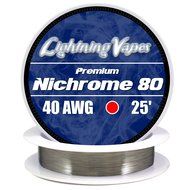 Genuine Lightning Vapes 40 AWG Nichrome 80 Wire 1000' N5