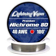 Genuine Lightning Vapes 40 AWG Nichrome 80 Wire 1000' N6