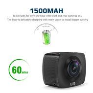 Elephone 360 Degree Mini VR Dual Spherical Lens 1080P @30fps Full HD Wi-Fi Digital Photography Video Capture Action... N3