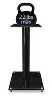 Mount-It! 2 Satellite Speaker Stands for Surround Sound Home Theaters, Glass and Aluminum, Black (MI-28) N11