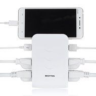 Bestten Wall Outlet Surge Protector with Dual USB Charging Ports (3.1A) and 4 Outlets, Top Cell Phone Dock, Portable... N4