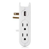 Bestten Wall Outlet Surge Protector with Dual USB Charging Ports (3.1A) and 4 Outlets, Top Cell Phone Dock, Portable... N5