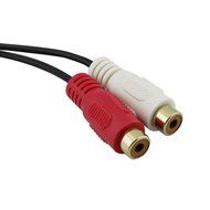 Ocr TM 2 Pcs Male to 2 Female RCA Speaker Splitter Cable Adapter Blue 12" N3