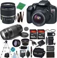 Canon Rebel T6 Camera + 18-55mm IS + 75-300mm III + 2pcs 16GB Memory + Case + Memory Reader + Tripod + Starter...