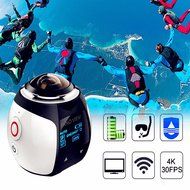 OUTERDO Sport Camera Wireless 360 Degree Panoramic Camera 3D VR Action Sports Camera Wifi 16MP HD 30fps Waterproof... N5