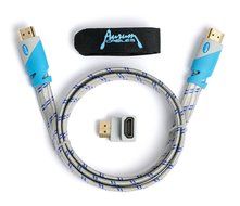 Aurum Flat Series - Flat HDMI Cable with Ethernet (12 FT) - Supports 3D &amp; Audio Return Channel [Latest Version... N9