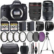 Canon EOS 6D DSLR Camera + Canon 24-105mm IS USM Lens + Tamron 70-300mm Di LD Macro Lens + 0.43X Wide Angle Lens...